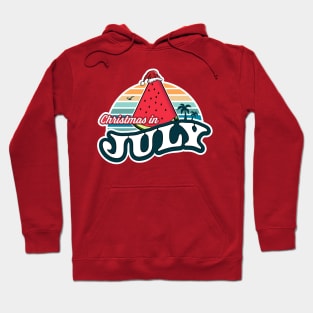 Christmas In July Watermelon Xmas Tree Summer Hoodie